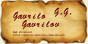 Gavrilo Gavrilov vizit kartica